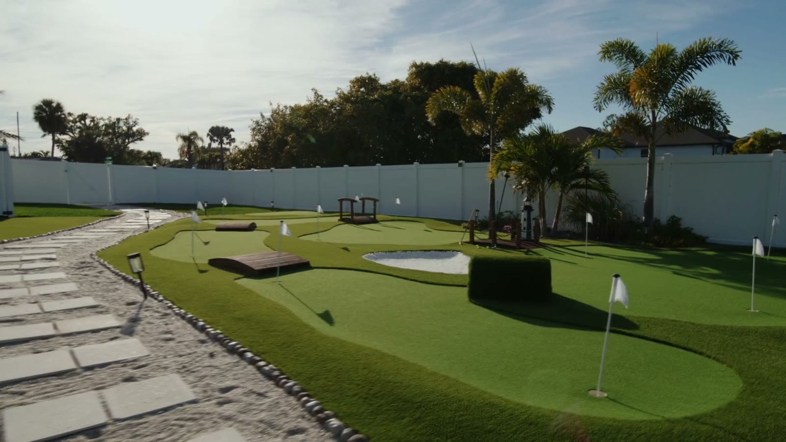 The private miniature golf course