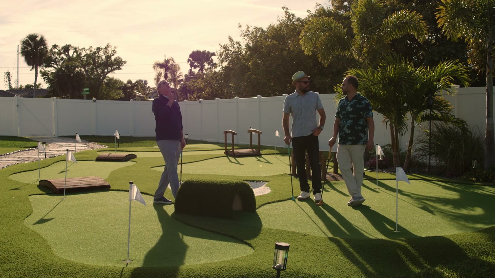 Golden hour on the mini-golf course