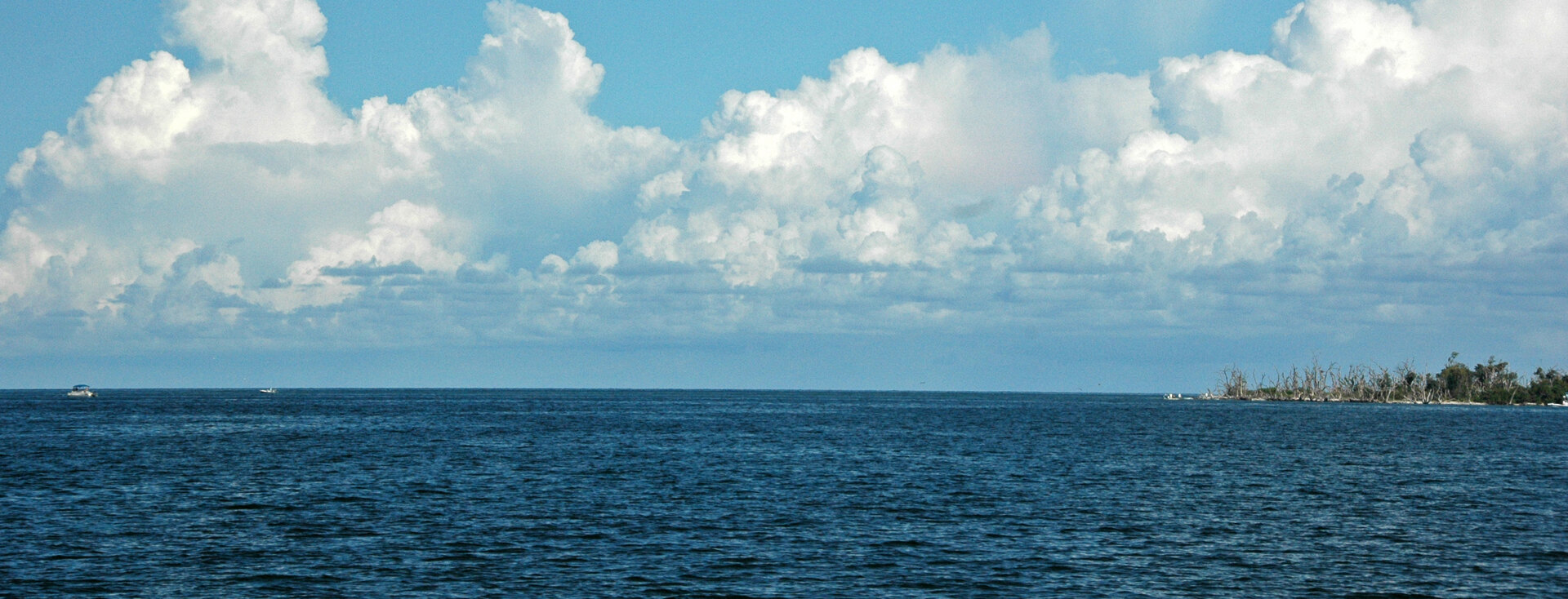 View of Cayo Costa Island from the water in Pine Island Sound, Lee County, Florida