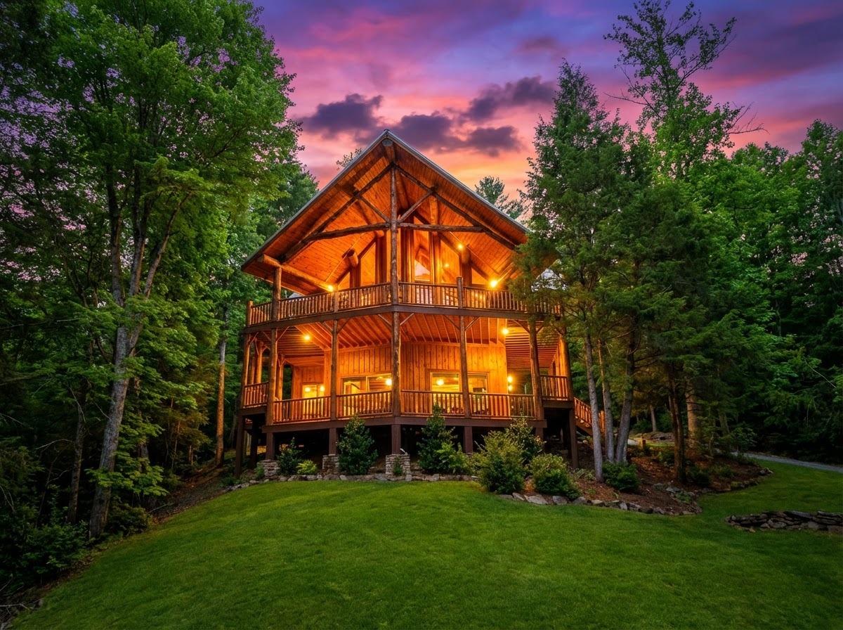 Waters Edge Lodge, the dog-friendly cabin at Cedar Falls Resort, Pigeon Forge, Tennessee